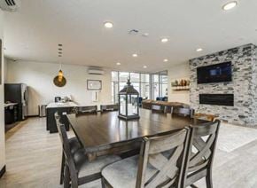 Arlington apartment for rent - a large dining room with a large table and chairs