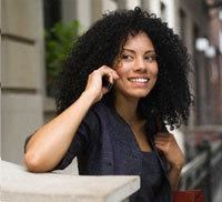 Los Angeles apartment for rent - a woman is talking on her cell phone