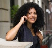 Los Angeles apartment for rent - a woman is talking on her cell phone
