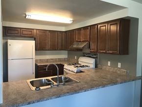 Las Vegas apartment for rent - a kitchen with a counter top and a sink