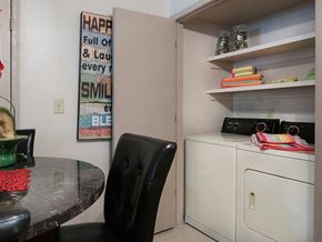 Jonesboro apartment for rent - a laundry room and dining room with a table and a sink