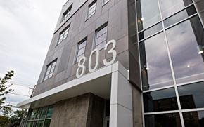Chicago apartment for rent - the side of a building with the number 334 on it