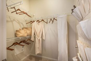 Spacious walk-in closets