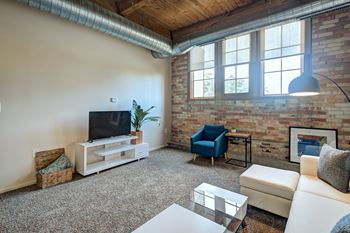 Exposed brick walls