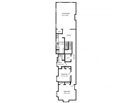 Floor plan for 4 beds, 2 baths, 1 sqft