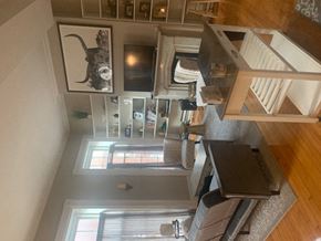 Philadelphia apartment for rent - an overhead view of a small living room with a window
