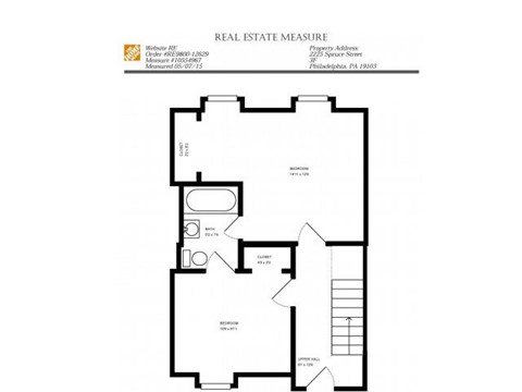 Floor plan for 2 beds, 1 bath, 1 sqft