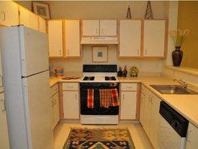Portland apartment for rent - a kitchen with a stove and a refrigerator