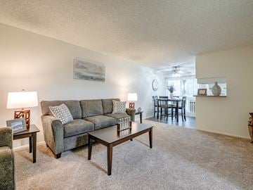 Northridge apartment for rent - a living room with a couch and a coffee table