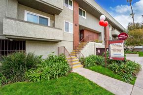 Studio City apartment for rent - Exterior image with beautifully manicured landscaping at the Diplomat Apartment in Sherman Oaks, CA