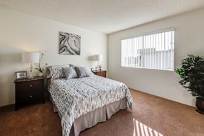 Lake Balboa apartment for rent - a bedroom with a bed and a window