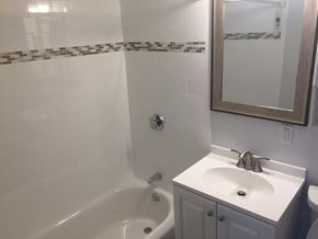 Quincy apartment for rent - Renovated bathroom with bathtub
