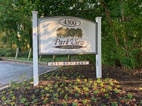 Baltimore apartment for rent - A sign for Park View at Fullerton Senior Living.
