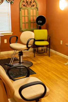 Randallstown apartment for rent - On-site private hair salon at Park View at Randallstown, offering convenient grooming services for senior residents.