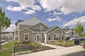 Red Lion apartment for rent - the preserve at ballantyne commons exterior of a building with a bench