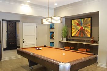Clubhouse with pool table