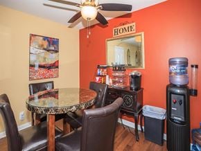 Clarksville apartment for rent - a dining room with a table and chairs