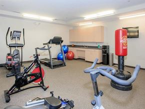Nashville apartment for rent - a gym with exercise equipment and a fire hydrant