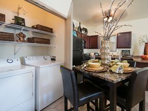 Oklahoma City apartment for rent - our apartments have a washer and dryer and a dining room table