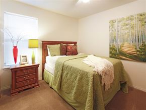 Conway apartment for rent - a bedroom with a bed and a dresser