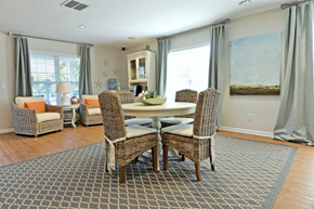 Wilmington apartment for rent - a dining room with a table and chairs