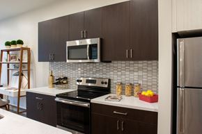 New Orleans apartment for rent - a kitchen with a stove and a microwave