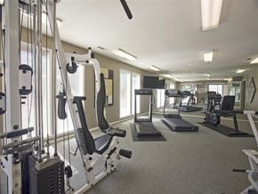 Fayetteville apartment for rent - a gym with weights and other exercise equipment on the floor