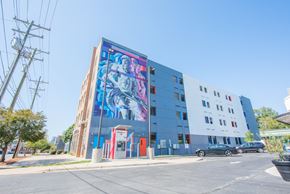 Charlotte apartment for rent - a large mural on the side of a building