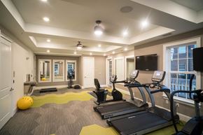 Charlotte apartment for rent - the gym at the preserve at polk apartments ga