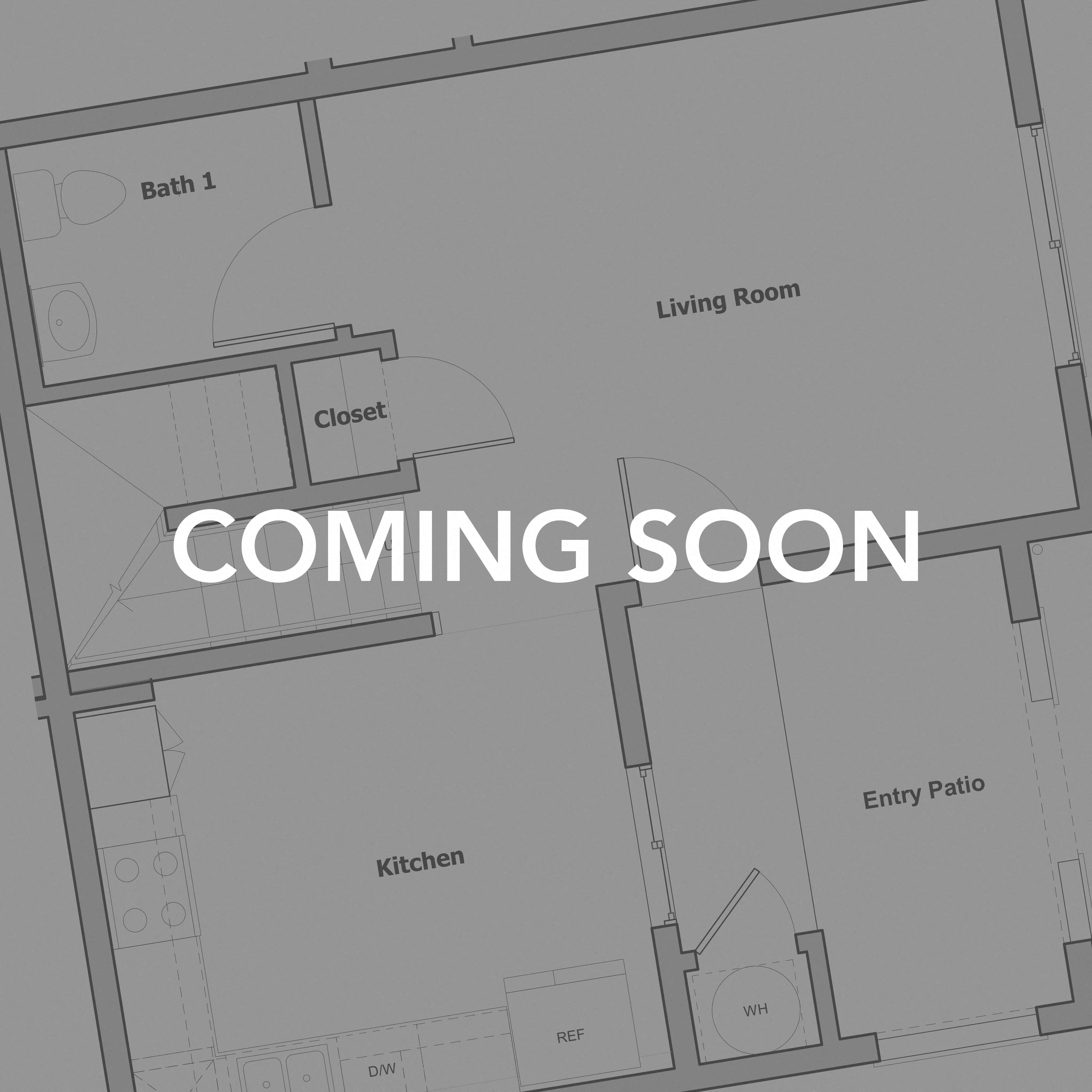 Floor plan for 3 beds, 1 bath, 1100 sqft