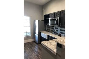 New Braunfels apartment for rent - a kitchen with stainless steel appliances and granite counter tops