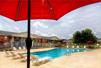 Large pool with sundeck
