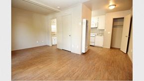 Stockton apartment for rent - Living Room and Kitchen | Parkside Apartments in Stockton