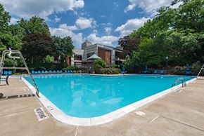 Alexandria apartment for rent - a swimming pool with a building in the background
