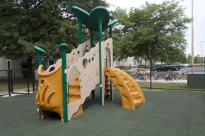 Albion apartment for rent - a playground with a slide and a climbing structure