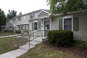 Albion apartment for rent - an apartment building with stairs to the front of it