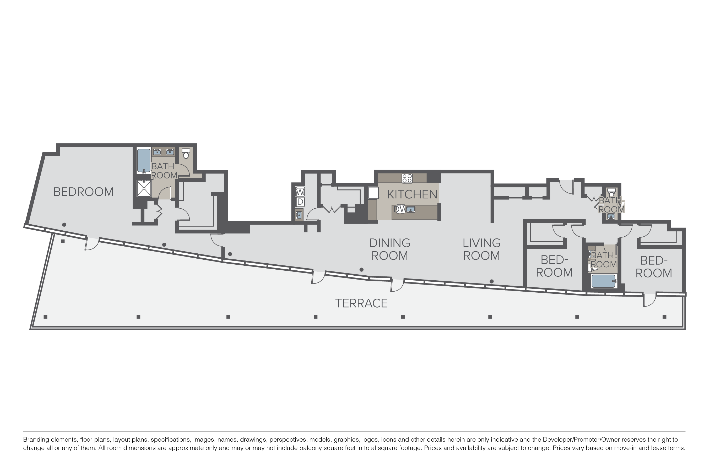 Floor plan for 3 beds, 2.5 baths, 3294 sqft