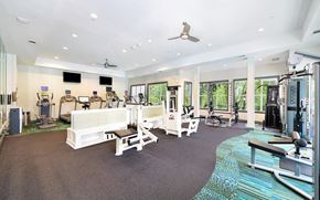 Smyrna apartment for rent - a gym with a lot of exercise equipment and windows