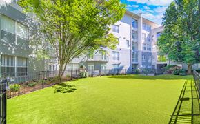 Atlanta apartment for rent - the preserve at city center spacious courtyard with green grass and trees