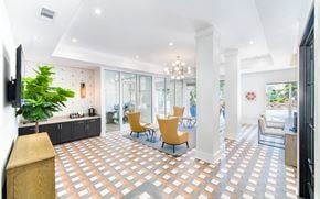 Atlanta apartment for rent - a living room with a dining room and a kitchen