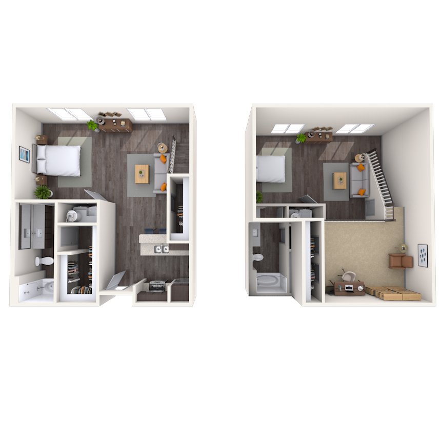 Floor plan for studio, 1 bath, 856 sqft