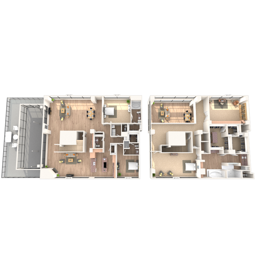 Floor plan for 3 beds, 3.5 baths, 5651 sqft