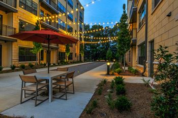 Outdoor fire pit with seating