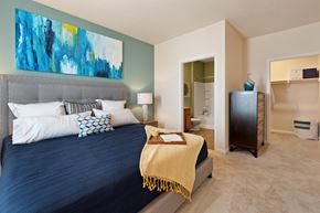 Bargersville apartment for rent - View of large bedroom with carpeting, large closet, and en suite bathroom