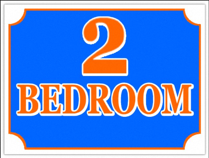 Floor plan for 2 beds, 1 bath