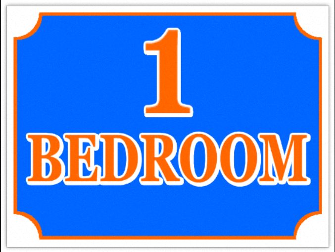 Floor plan for 1 bed, 1 bath, 572 sqft