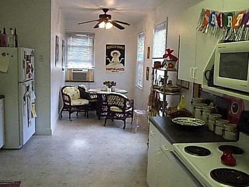 Nashville apartment for rent - a kitchen with a stove and a dining room