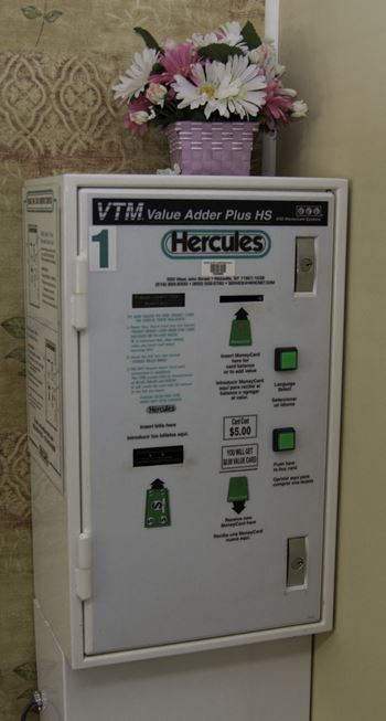 Card operated laundries
