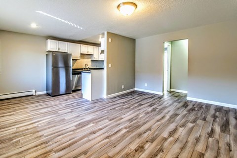 Floor plan for 1 bed, 1 bath, 650 sqft