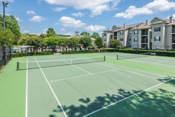 Lighted tennis courts